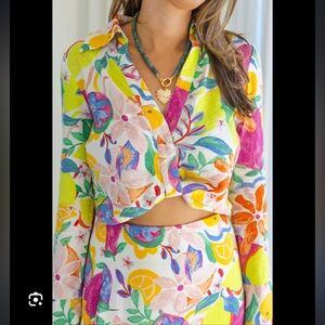 Floral Multicolor Crop Top